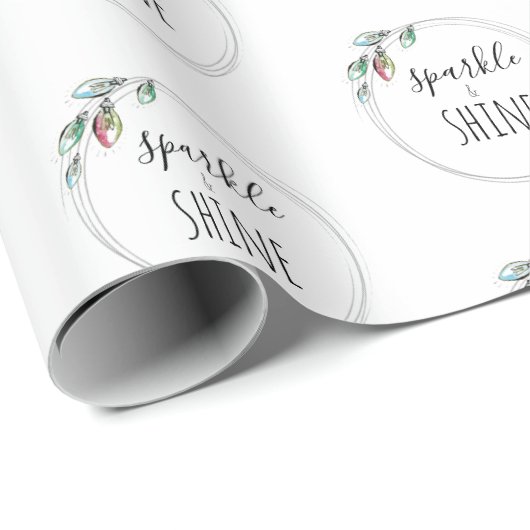 Minimalistische Typografie - Weihnachtswrapping Geschenkpapier (Rolleneckpunkt)