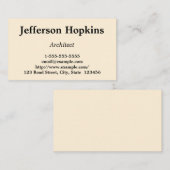 Minimalistische u. einfache visitenkarte (Vorne/Hinten)