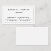 Minimalistische u. schlichte berufliche visitenkarte (Vorne/Hinten)