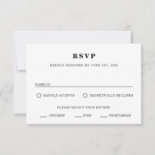 Minimalistische UAWG-Antwortkarte RSVP Karte