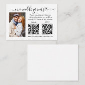 Minimalistische UAWG Details Foto 2 QR Hochzeit Begleitkarte (Vorne/Hinten)