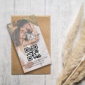 Minimalistische uAwg qr-Code Hochzeit Foto Paar Mitteilungskarte