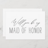 Minimalistische überdachter Trauzeugin Einladung (Vorne/Hinten)