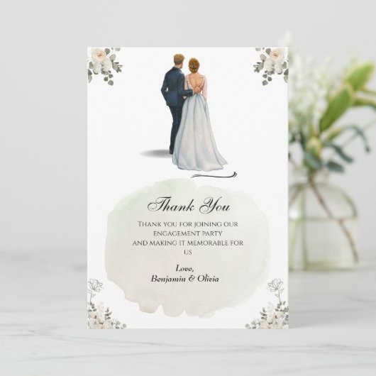 Minimalistische Überraschung mit weißer Blume Verl Einladung (Stehend Vorderseite)