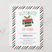 Minimalistische Ugly Sweater Weihnachtsdusche Einladung (Vorderseite)