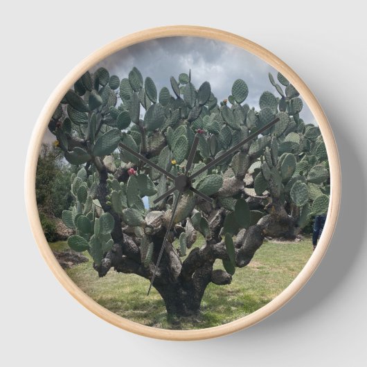 Minimalistische Uhr der Kaktus (Vorderseite)