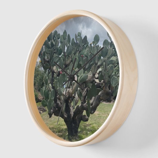 Minimalistische Uhr der Kaktus (Winkel)