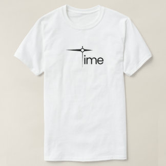 Minimalistische Uhrzeiger-Typografie T-Shirt