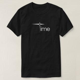 Minimalistische Uhrzeiger Zeit-Typografie T-Shirt