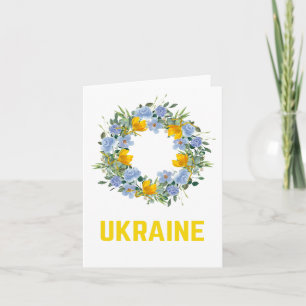 Minimalistische ukrainische Farbenkarte Karte