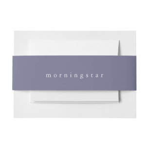 Minimalistische Ultra-Violet-Einladung Bauchband Einladungsbanderole
