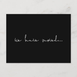 Minimalistische Umzugsankündigung Postkarte