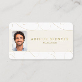 Minimalistische und berufliche goldene Linien Visitenkarte