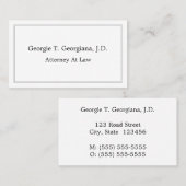 Minimalistische und bescheidene Berufliche Visiten Visitenkarte (Vorne/Hinten)