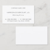 Minimalistische und bescheidene Visitenkarte (Vorne/Hinten)