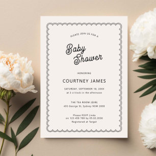 Minimalistische und einfache Baby Shower-Einladung Einladung