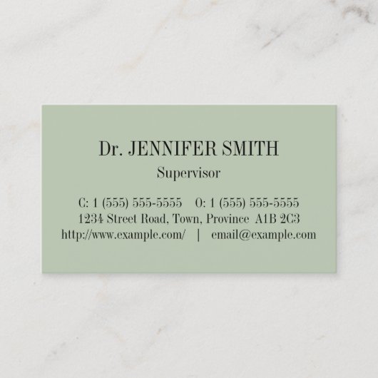 Minimalistische und einfache Berufliche Visitenkar Visitenkarte (Vorderseite)