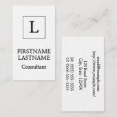 Minimalistische und einfache Visitenkarte (Vorne/Hinten)