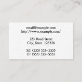 Minimalistische und einfache Visitenkarte (Rückseite)