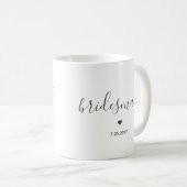 Minimalistische und elegante Bräunungsschrift Kaffeetasse (VorderseiteRechts)