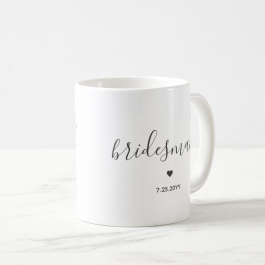 Minimalistische und elegante Bräunungsschrift Kaffeetasse (VorderseiteRechts)
