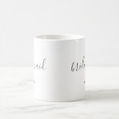Minimalistische und elegante Bräunungsschrift Kaffeetasse (Mittel)