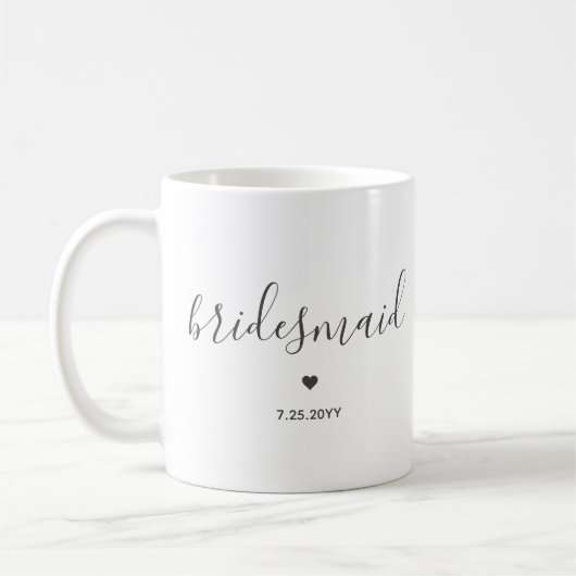 Minimalistische und elegante Bräunungsschrift Kaffeetasse (Links)