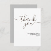 Minimalistische und elegante goldene Hochzeit Dank Dankeskarte (Vorne/Hinten)