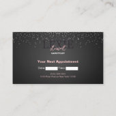 Minimalistische und elegante Hair Stylist Ernennun Visitenkarte (Rückseite)