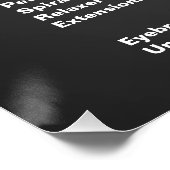 Minimalistische und elegante Hair Stylist Preislis Poster (Ecke)