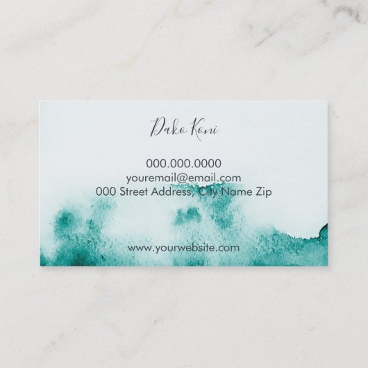 Minimalistische und elegante Visitenkarte (Rückseite)