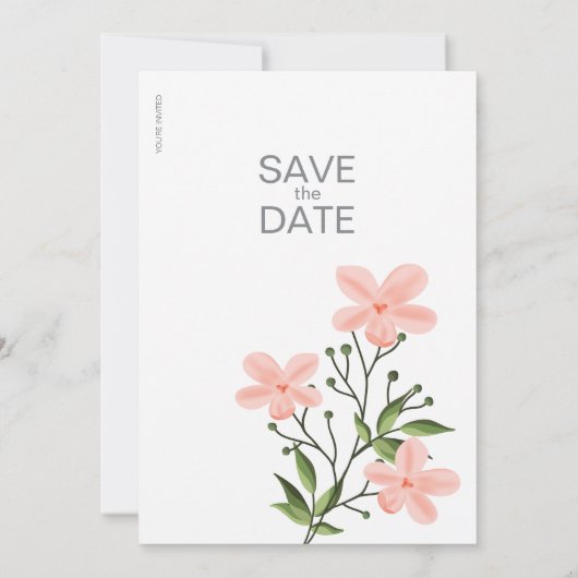 Minimalistische und elegante Vorlage für die Einla (Rückseite)