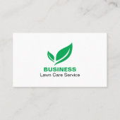 Minimalistische und frische Rasenpflege individuel Visitenkarte (Rückseite)