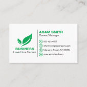 Minimalistische und frische Rasenpflege individuel Visitenkarte (Vorderseite)