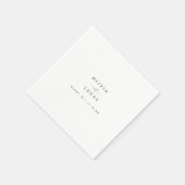Minimalistische und klassische White Wedding Serviette (Ecke)
