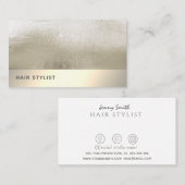 Minimalistische und luxuriöse Goldfolie Visitenkarte (Vorne/Hinten)