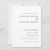 Minimalistische und moderne Einladung zur Hochzeit (Vorderseite)