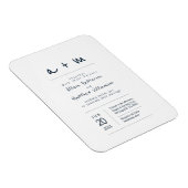Minimalistische und moderne Einladung zur Hochzeit Magnet (Rechte Seite)