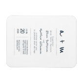 Minimalistische und moderne Einladung zur Hochzeit Magnet (Horizontal)