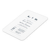 Minimalistische und moderne Einladung zur Hochzeit Magnet (Linke Seite)