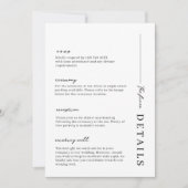 Minimalistische und moderne Einzel-Einzel-Eintritt Einladung (Vorderseite)