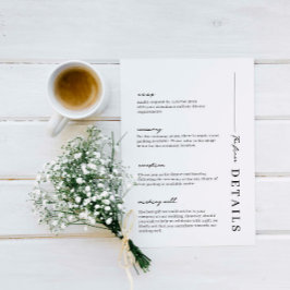 Minimalistische und moderne Einzel-Einzel-Eintritt Einladung