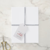 Minimalistische und moderne Feiertagsgeschenkkarte Geschenkanhänger (Mit Garn)