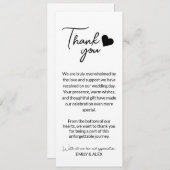 Minimalistische und moderne Hochzeit Vielen Dank (Vorne/Hinten)