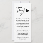 Minimalistische und moderne Hochzeit Vielen Dank (Vorderseite)