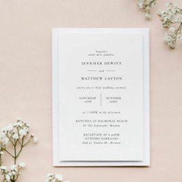 Minimalistische und moderne Hochzeitseinladung Einladung