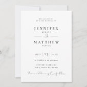 Minimalistische und moderne Hochzeitseinladung zum Einladung (Vorderseite)