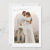 Minimalistische und moderne Hochzeitseinladung zum Einladung (Rückseite)