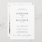 Minimalistische und moderne Hochzeitseinladung zum Einladung (Vorne/Hinten)