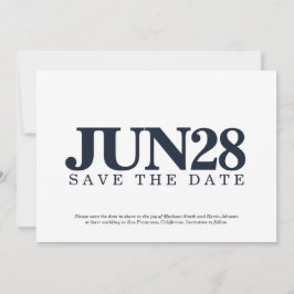 Minimalistische und moderne Typografie Save the Da Date